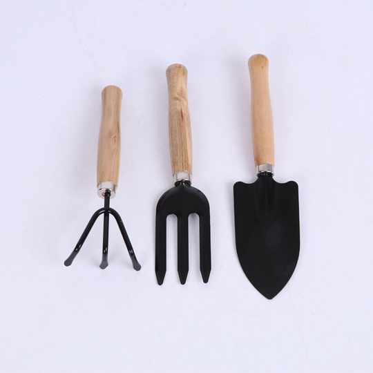 Muff - 3 pcs Mini Gardening Tools, Gardening Kit Small Rake Handle for Garden Plants Indoor Outdoor