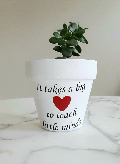 Teacher Appreciation Clay Pot-4.5 Inch, Personalized Teacher Gift, Flower Pot, Back To School Terracotta Pot