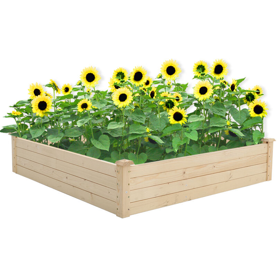 Garden Wooden Flower Planter Box Flower Basket, 122x122x24CM - Livingandhome