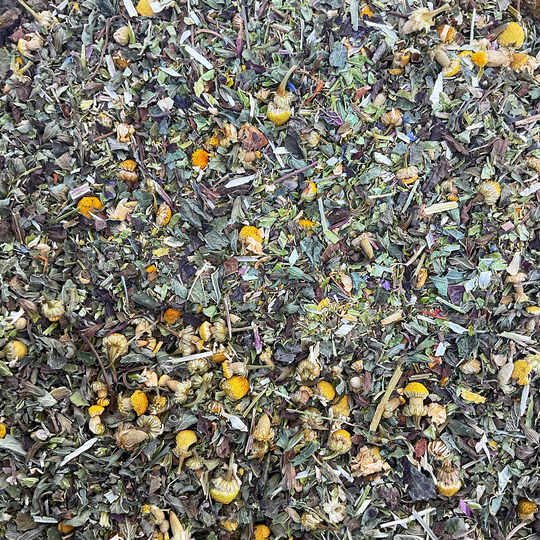 Skullcap, Lemon Balm & Chamomile Therapeutic Herbal Tea Blend - Anxiety, Stress, Calming, Tonic, Natural, Wellness