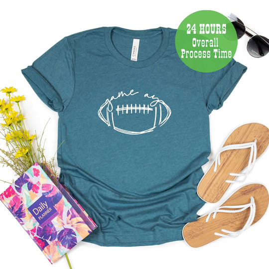 Game Day Football Shirt, Women Season Tee, Team Dad