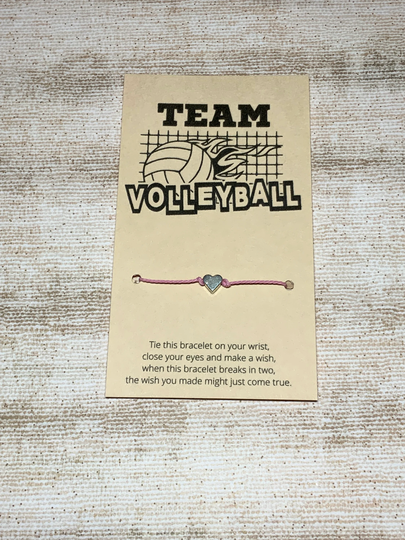 Personalized Volleyball Team Wish Bracelet | Friend Jewelry Party Favor End Of Season Gift