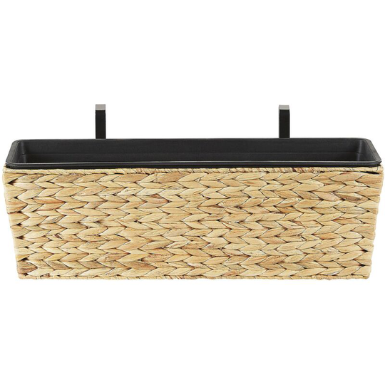 Plant Pot Beige Indoor Outdoor Water Hyacinth Weave Handles 60 x 20 cm Kawala - Beige