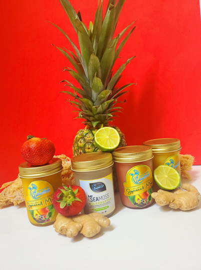 Flavored Sea Moss Gel, Mango Sea Moss, Strawberry Pineapple Orange