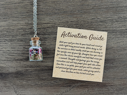 Love & Attract Spell Jar Necklace | Attraction Altar Witchy Gifts