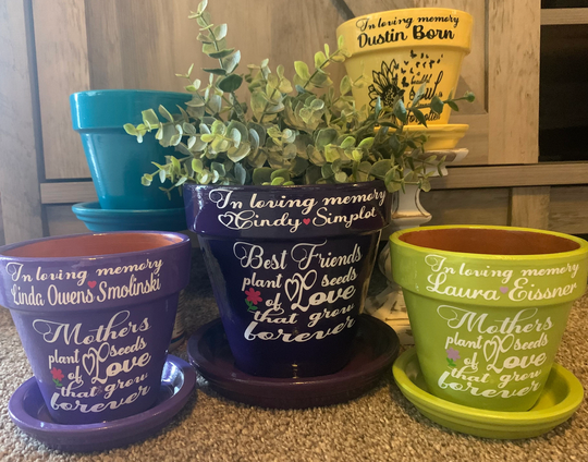 Personalized Memorial Pot /Bereavement Gift