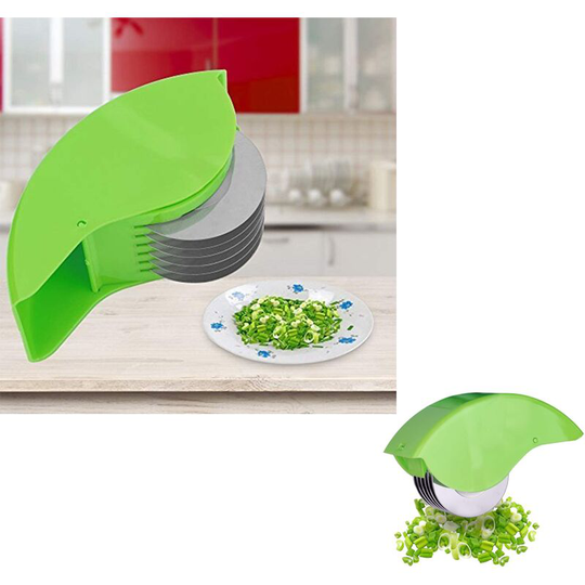 Sun Flowergb - 2 manual hand choppers with 6 stainless steel blades, roller chopper