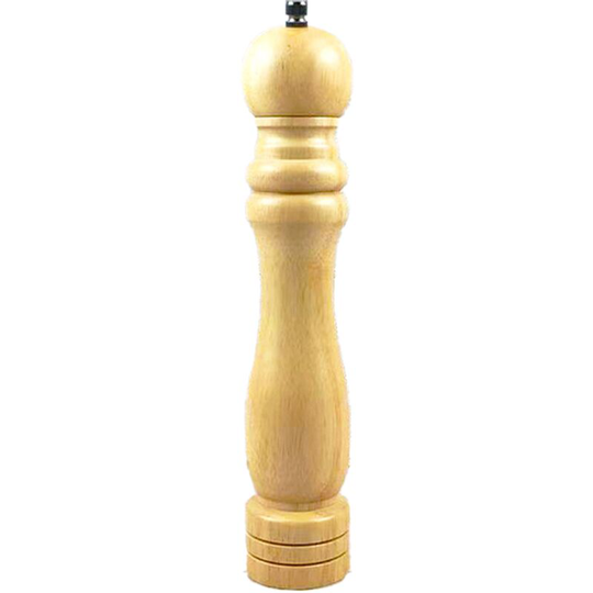 Pepper grinder wooden stainless steel core manual freshly ground black sesame sea salt white pepper 14 inches white