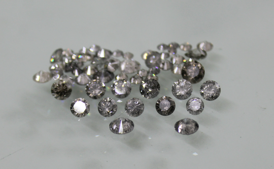 5.5mm Salt & Pepper Diamond Round Brilliant Cut Loose Gemstone - Top Quality Diamonds