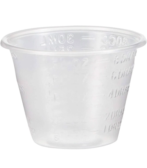 Medi-Pak Medicine Cups With Lip 1 Oz Clear Graduated Non-sterile Polypropylene Single Use Epoxy Measuring Cup