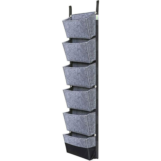 Betterlifegb - Wall Plantation Bag, 6 Pocket Plant Plant Vertical Garden Exterior Suspended For Balcony Garden Court Office Home Decoration (Gray)