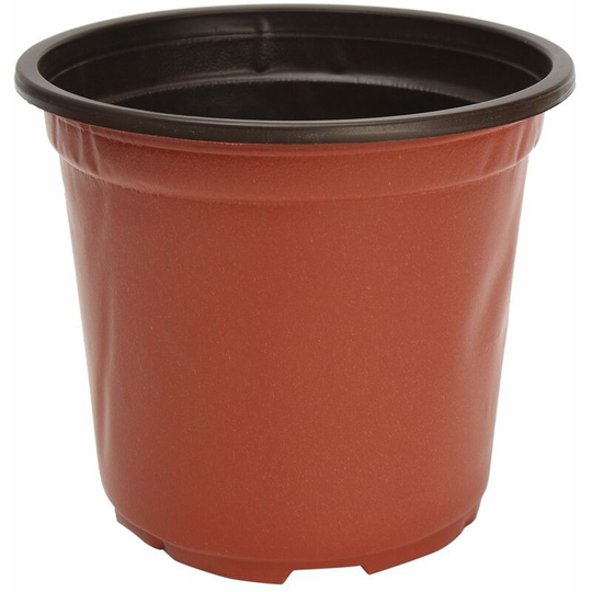 100pcs Round Plastic Flower Pot Garden Plants Planter Balcony Home 15 * 11 * 13.2cm washed