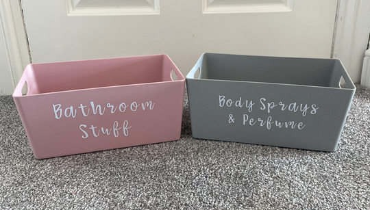 Storage Boxes, Cleaning Personalised Box, Storage, Organisation, Organises Decal, Cupboard Organising Mrs Hinch