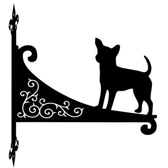 Chihuahua Ornamental Scroll Hanging Bracket