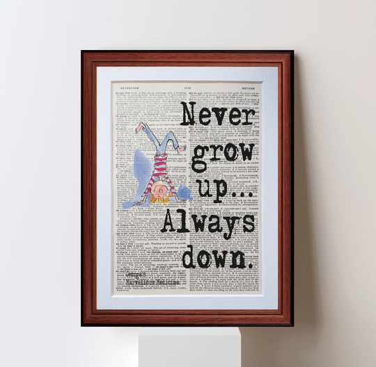 George's Marvellous Medicine Roald Dahl Quote Dictionary Page Art Print - Vintage Antique Inspiration