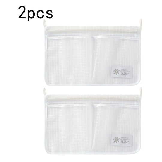Mesh Refrigerator Storage Bag, Household Seasoning Double Compartment Hanging Bag 2pcs