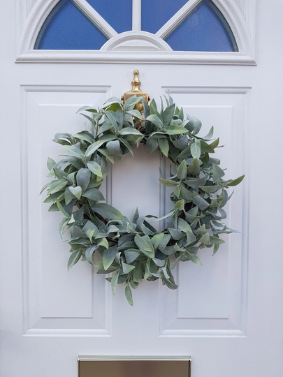 Sage Wreath For Front Door, Greenery Wreath, Year Round Farmhouse