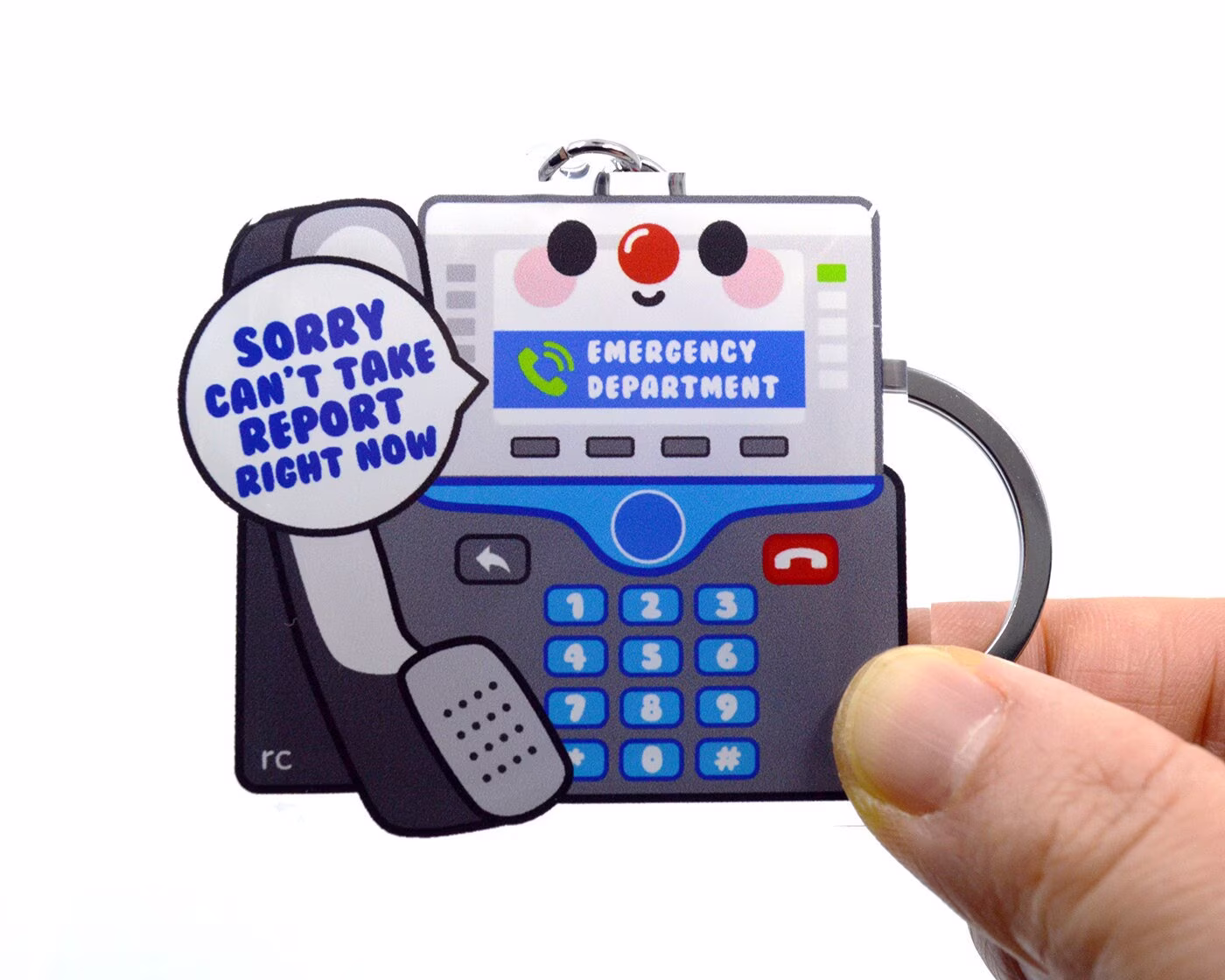 Can't Take Report Keychain, Emergency Department, Nurse, Nursing Student, Funny, Med Surg, Gift, Er Rn, Nurses Week, Medicine, Hospital, Icu