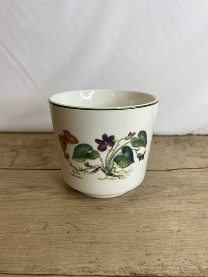 Vintage Florabunda Small Planter/Plant Pot With Flower Design Good Condition