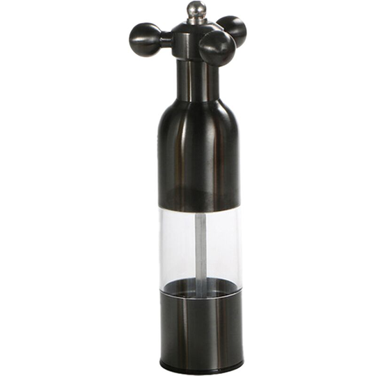 Pepper Grinder Salt Shaker, Kitchen Stainless Steel Salt Pepper Grinders Hand-Made Adjustable black large