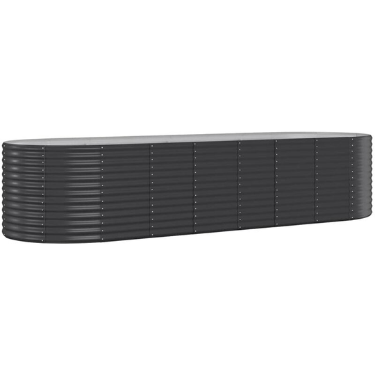 Vidaxl - Garden Planter Powder-coated Steel 322x100x68 cm Anthracite Anthracite