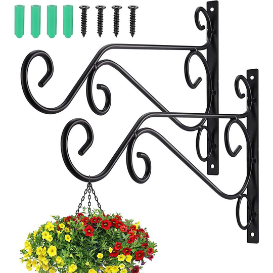 Dksfjkl - Hanging Plant Hook, Wrought Iron Wall Hanging Hook, Sturdy and Elegant Plant Tapestries for Balcony Garden Decor, Wall Flower Pot, Light