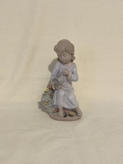 Season Collection China Girl With Flowers & A Dove Figurine