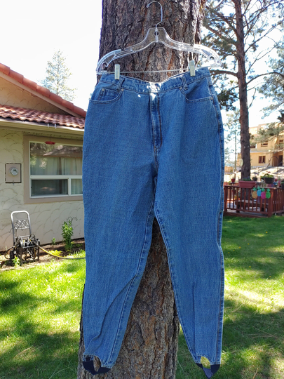 Vintage Women's Seasons Brand Denim Jeans With Stirrups 1980's Pants Size