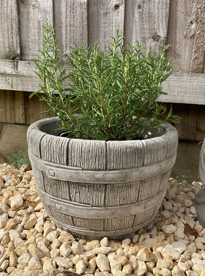 Barrel Planter Stone Statue |Garden Outdoor Classical Trough Flower Pot Ornament