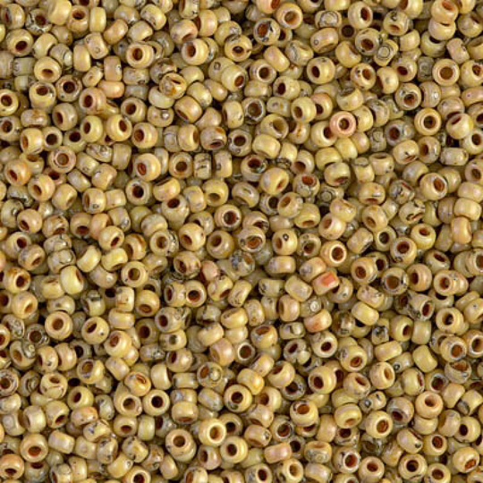 Miyuki Seed Beads 11/0 Picasso Opaque Canary , 4512-New