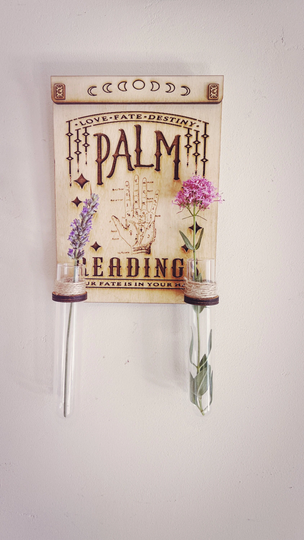 Vintage Palm Reader Poster Planter Wall Art| Plant Wall| Houseplant Propagation| Mermaid Vase