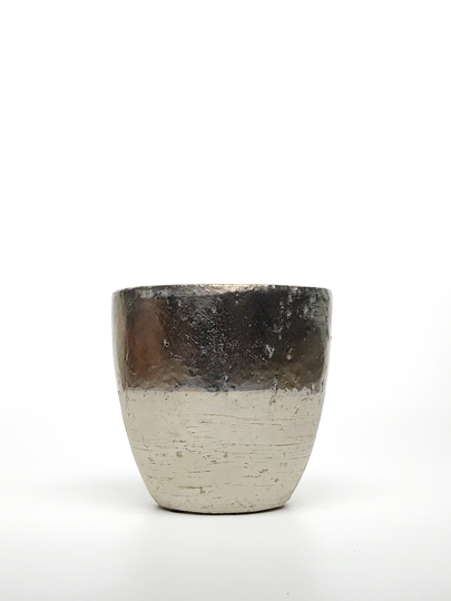 Cement Planter with Bronze & Rustic Finish