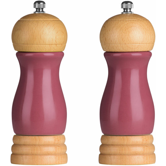 Premier Housewares Pink High Gloss Salt and Pepper Mill Set