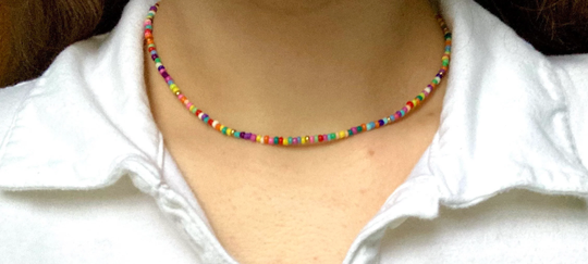 Multicolor Seed Bead Necklace