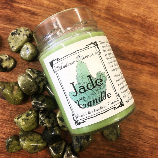 Jade Crystal Magic Spell Candle
