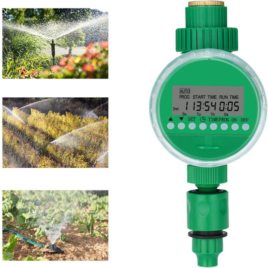Watering Timer, 3/4 '19mm Automatic Electronic Timer, Digital Watering Timer, with lcd Screen, For Herb Greenhouse Flowers Garden