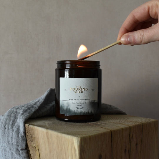Rock Salt And Driftwood 180ml Soy Candle