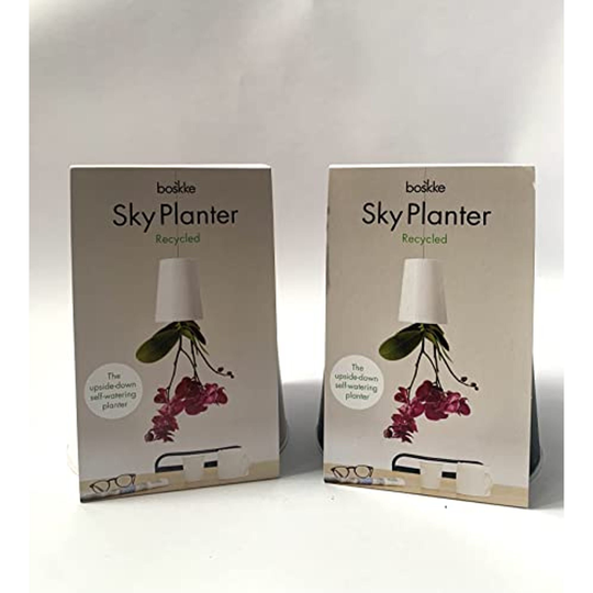 Self-Watering Inverted Houseplant Planter - Boskke Sky 12cm | White
