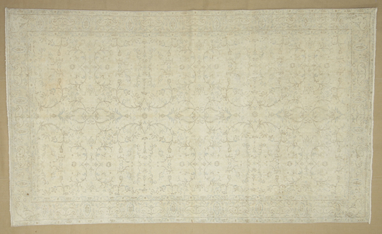 5x8 Mid Century Decor Oushak Carpet Rug, Vintage Short Pile Double Knott Rug, Faded Pastel Color Rug, Seasonal Decor
