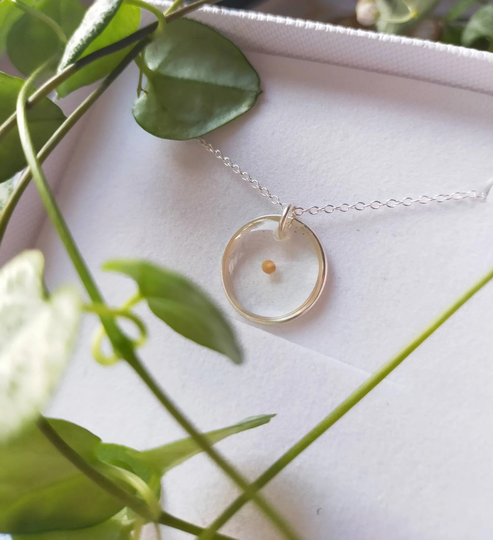 Real Mustard Seed Faith Necklace On 925 Silver Or Plated Chain. For Faith, Humble Beginnings, Fertility. Personalised Jewellery