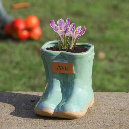 Buckden Personalised Welly Boots Planter
