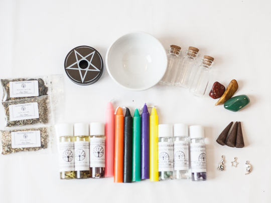 Moon Witch Lunar Kit - Witchcraft , Spell Kit, Starter Beginners Solitary, Hedge, Wicca, Casting, Baby Witch, Apothecary Set
