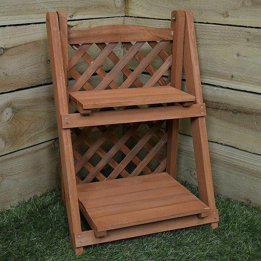 2 Tier Plant Stand Flower Pot Holder Shelf Rack Display Organizer Indoor Outdoor