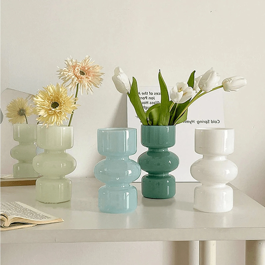 Nordiac Flower Vase - Minimal Round Simple Colour Plant Vases Home Decoration Décor Kawaii Desk Gift