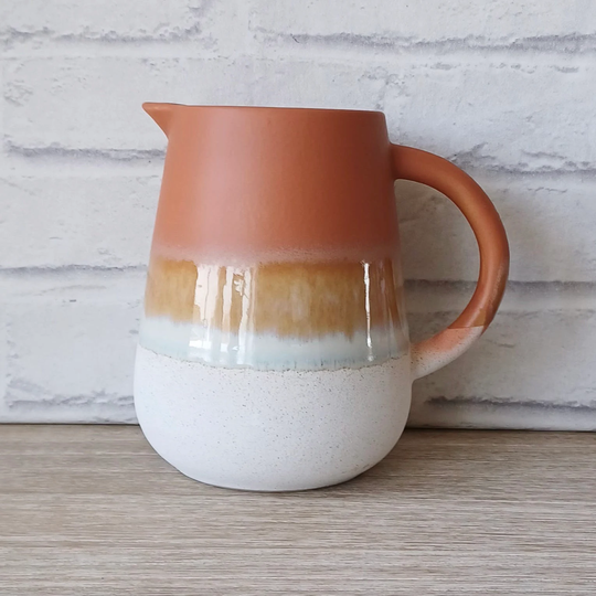 Orange Stone Effect Mojave Glaze Jug Pot Planters Flower Planter Holder Home Decoration Decor
