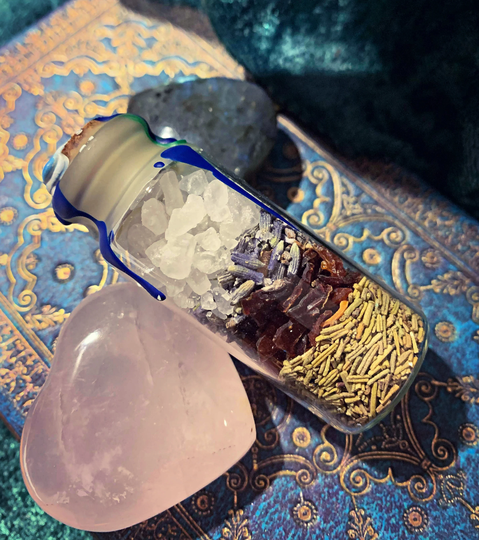 Witch's Protection Jar, Herbal Protection, Salt & Lavender, Protect Keep Safe, Ward Off Negativity, Positive Vibes, Positivity