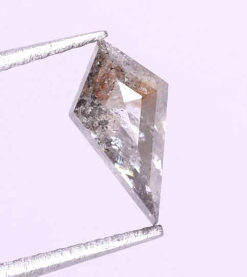 0.50 Ct 7.7 X 4.1 Mm Natural Loose Salt & Pepper Black White Color Antique Kite Shape Diamond D549