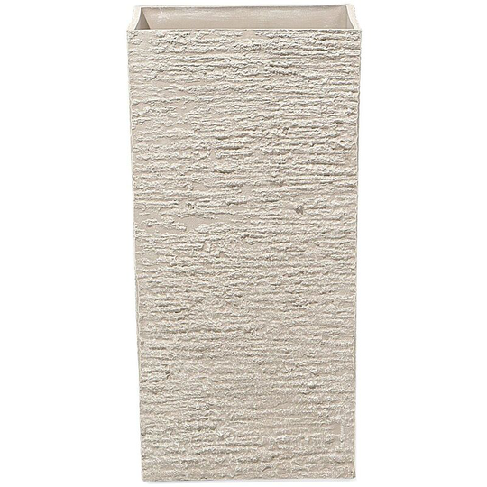 Flower Planter Tall Stone Garden Plant Pot Indoor Outdoor 30x60 cm Beige Gaza - Beige