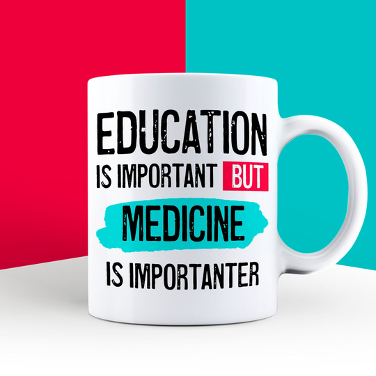 Medicine Student Gift, Gifts, Medical Presents, Funny Medicinal Theme, Graduate Mug Edu