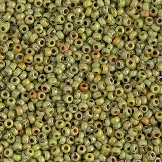 Miyuki Seed Beads 8/0 Picasso Opaque Chartreuse, 4515-New
